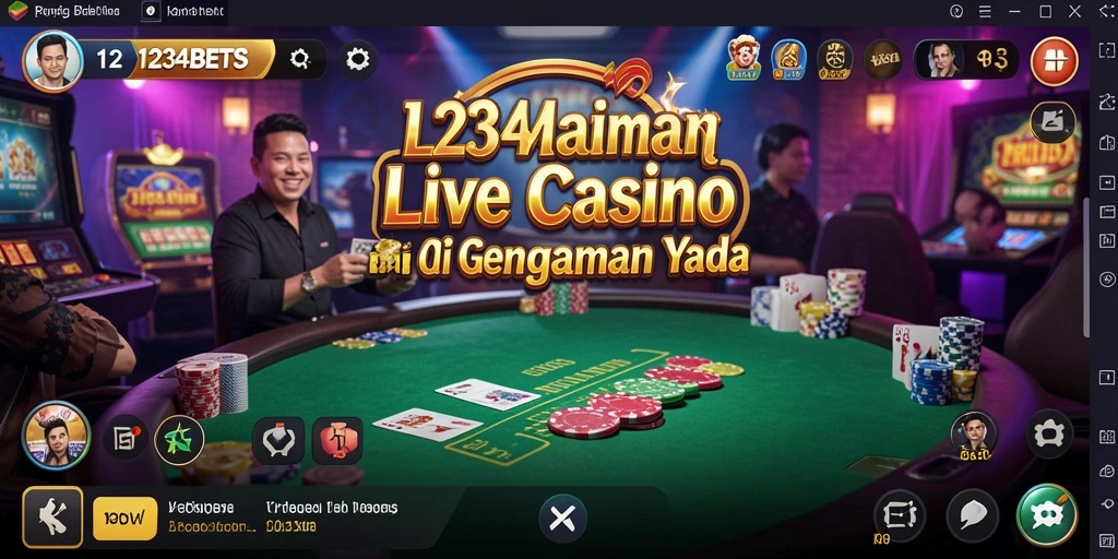 Tampilan gameplay Live Casino yang mengasyikkan di 1234BETS.
