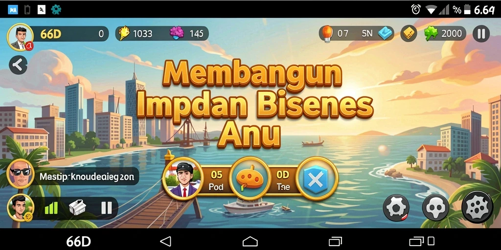 Gameplay 66D yang penuh tantangan dan strategi dalam membangun bisnis.