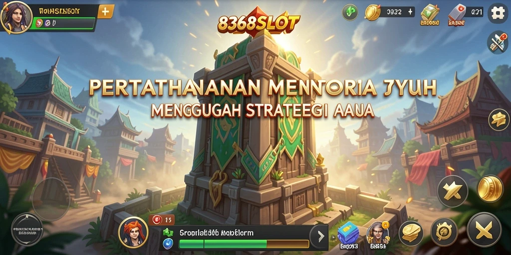 Screenshot gameplay menampilkan aksi menara pertahanan di 8368SLOT.