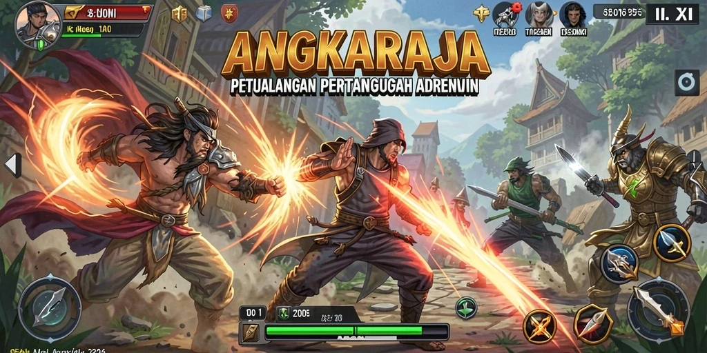 Screenshot permainan ACTION yang menegangkan dari ANGKARAJA.