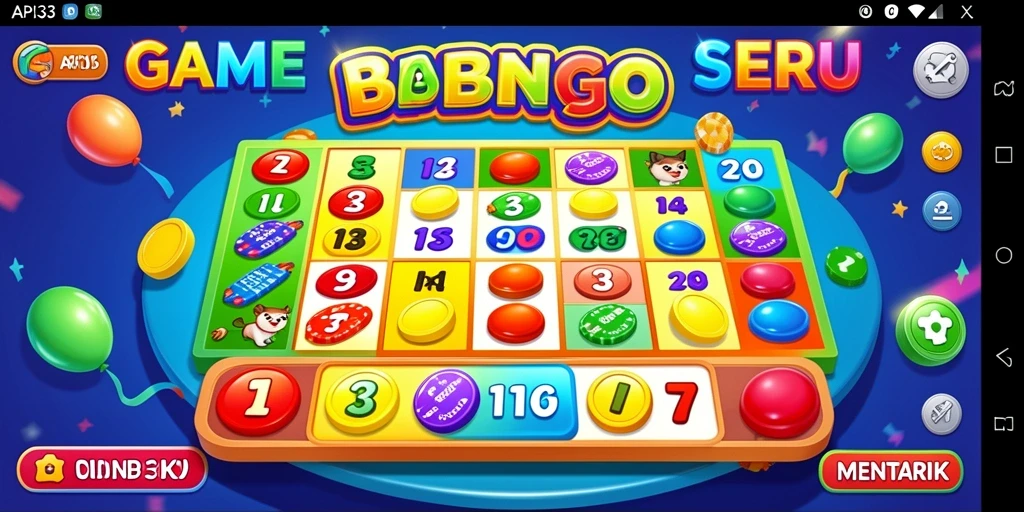 Screenshot utama API33 menampilkan gameplay Bingo yang seru dan interaktif.