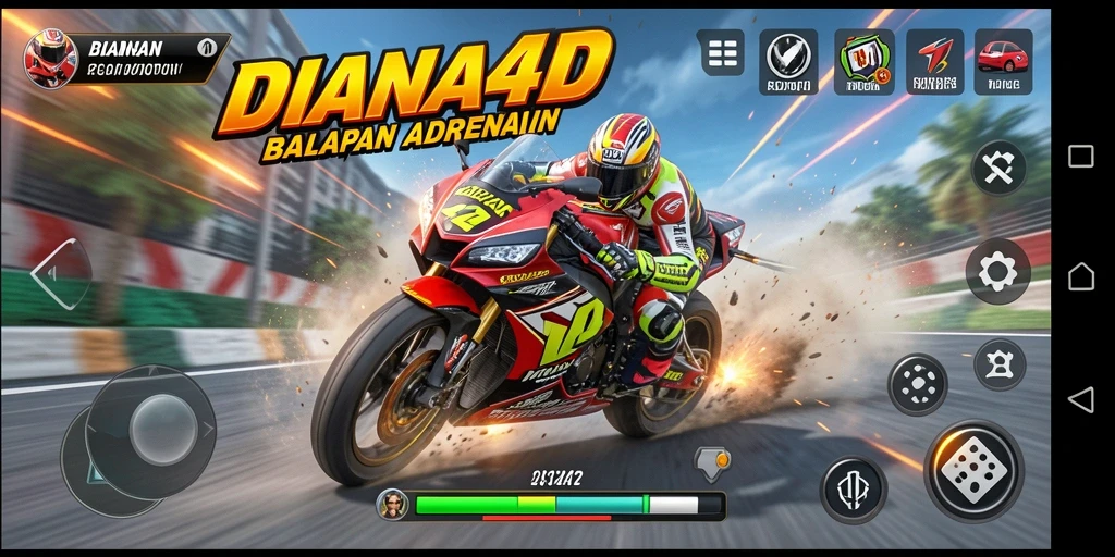 Tampilan menegangkan saat balapan motor di DIANA4D.