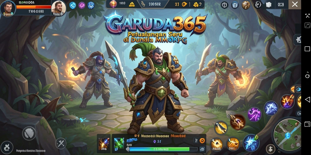 Tampilan gameplay MMORPG yang seru dan interaktif di GARUDA365.