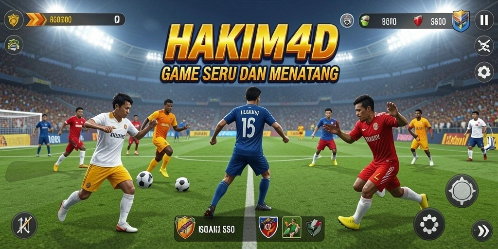 Tampilan gameplay HAKIM4D yang seru dalam pertandingan olahraga.