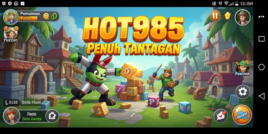Screenshot gameplay HOT985 menampilkan teka-teki menarik yang menantang.