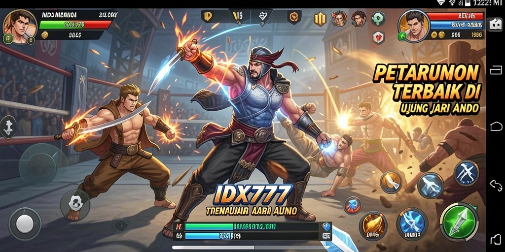 Gameplay menarik IDX777 dengan karakter bertarung yang dinamis.