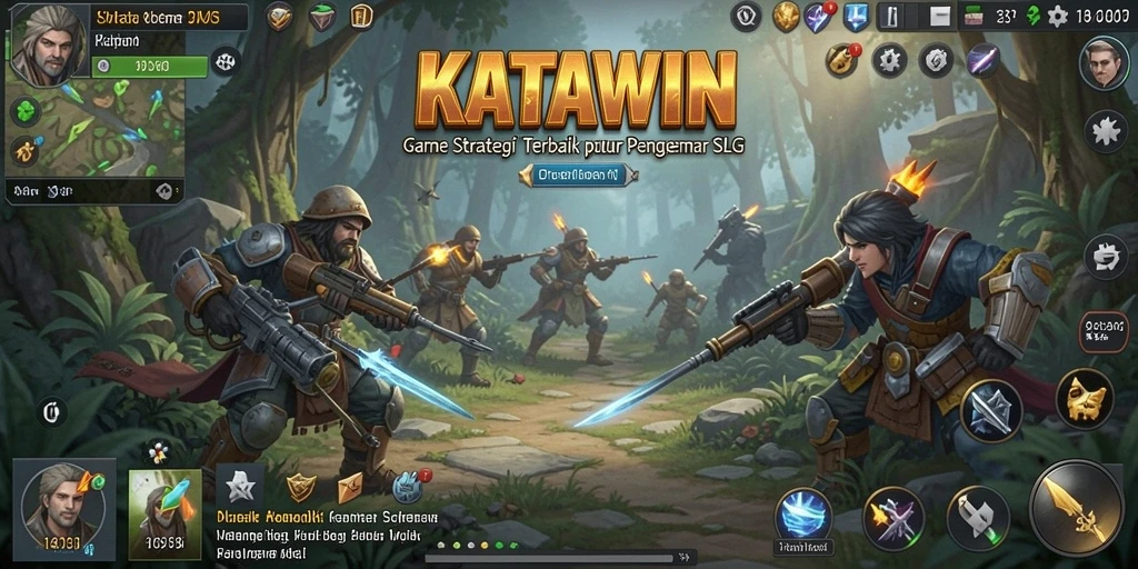 Tampilan gameplay KATAWIN yang mendebarkan dan strategis.
