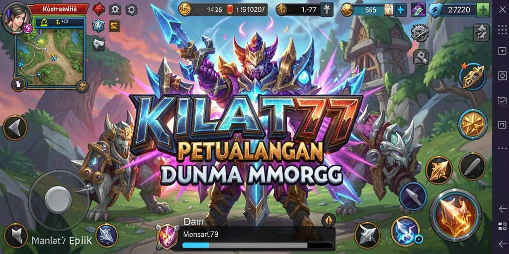 Tampilan gameplay KILAT77 yang menakjubkan dalam dunia MMORPG.