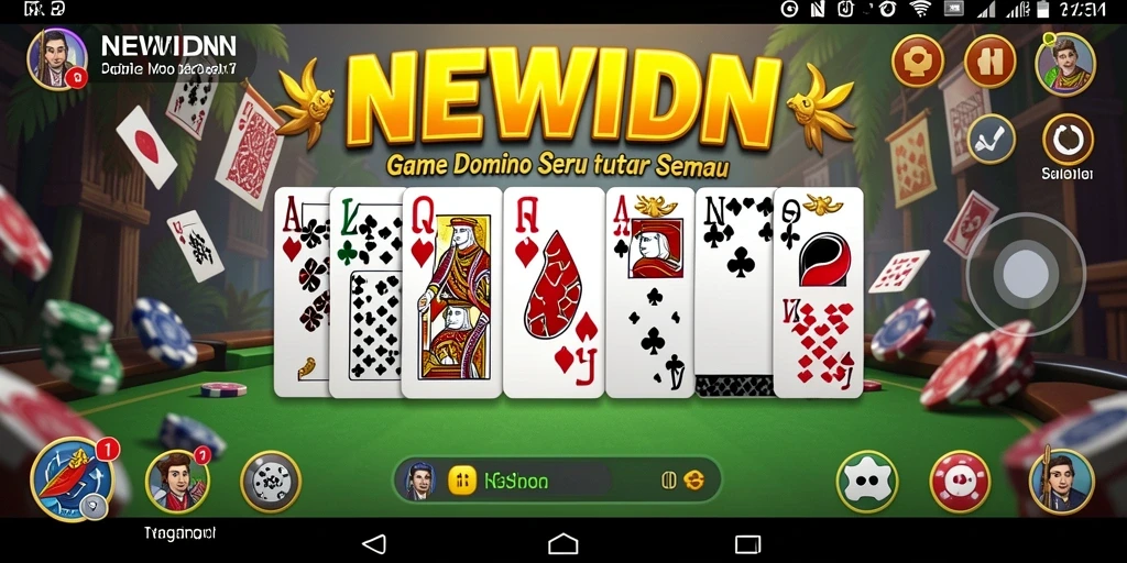 Tampilan gameplay seru dalam aplikasi Domino NEWIDN.