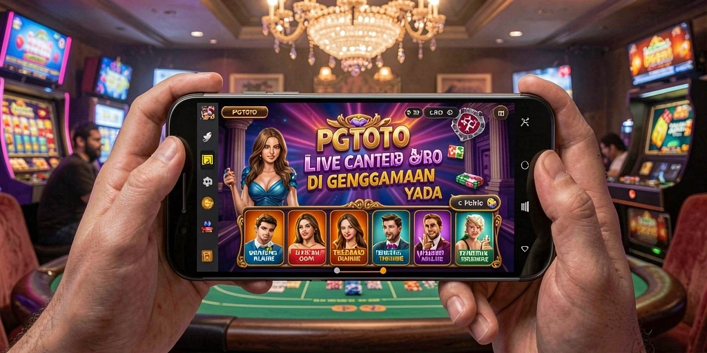 Tampilan permainan Live Casino PGTOTO dengan dealer langsung.
