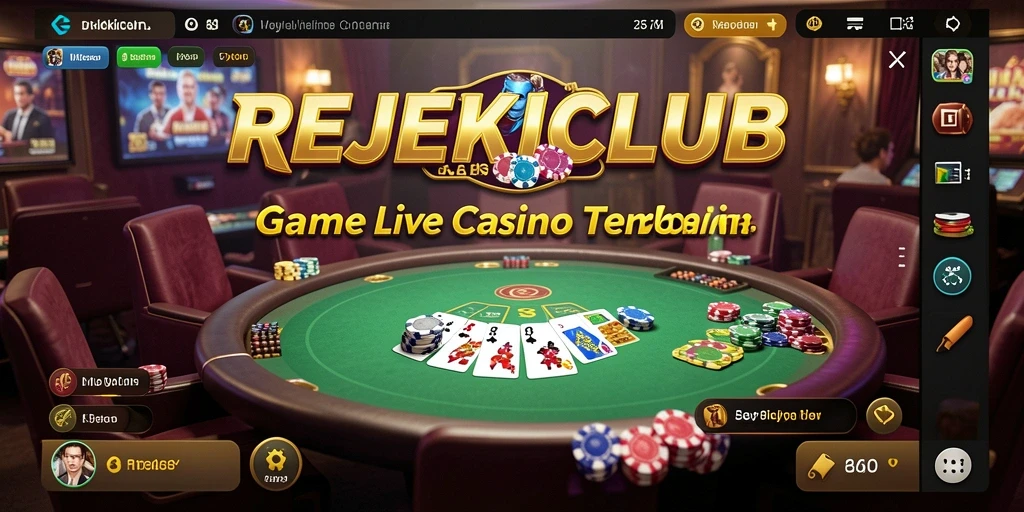 Tampilan gameplay Live Casino yang mengesankan di REJEKICLUB.