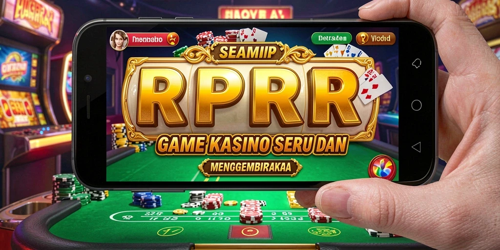Screenshot gameplay RPRR menunjukkan suasana kasino yang mendebarkan.