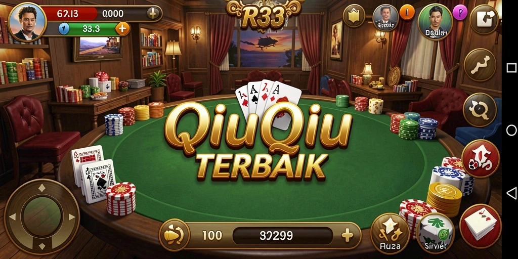 Tampilan screenshot RR33 yang menunjukkan suasana permainan QiuQiu.