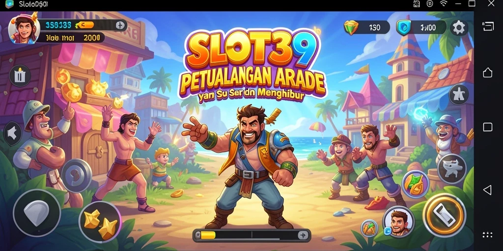 Tampilan utama <strong>SLOT39</strong> menunjukkan keseruan gameplay arcade yang penuh warna.