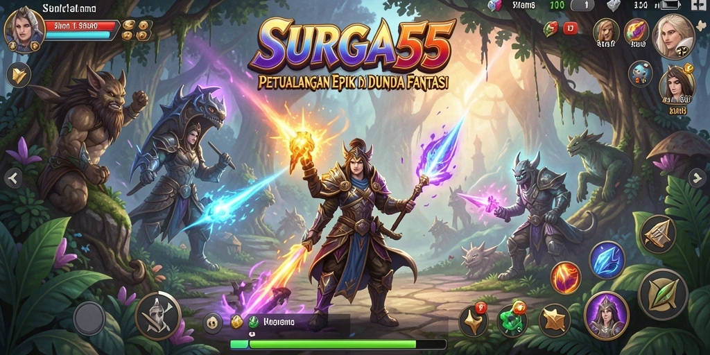 Gameplay menakjubkan dari SURGA55 di dunia RPG fantastis.
