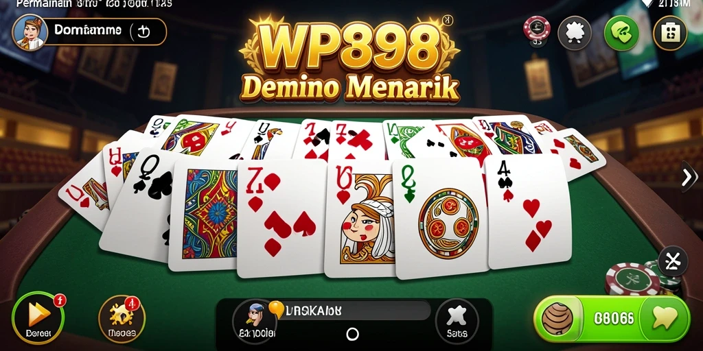 Screenshot gameplay WP888 menampilkan pemain yang bersaing dalam permainan Domino.
