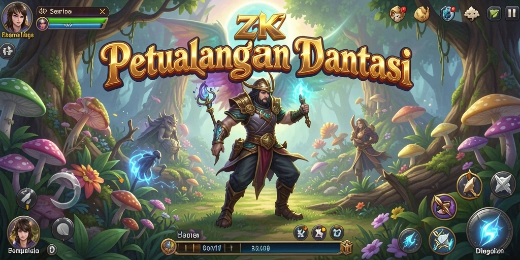Gameplay ZK7 yang menampilkan petualangan mendebarkan di dunia fantastis.